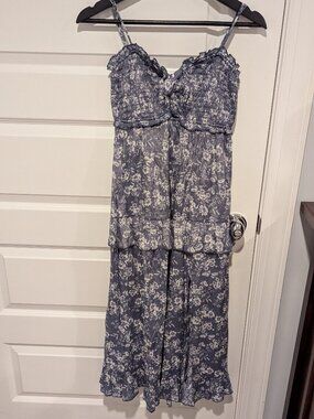 Trixxi - blue & white dress - size S